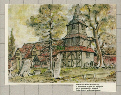 Blackmore Church  Essex - 1970 Clipping