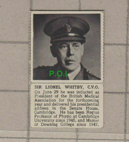 C1805) Sir Lionel Whitby British Medical Association  -   1948 Clip SMALL!!