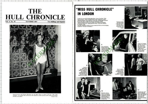 Christine Blackburn Miss Hull Chronicle  - 1967 Cuttings