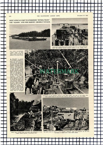 ADAMA Oil Storage Company Of Apapa Petrol Train West Africa Garoua -1952 Article