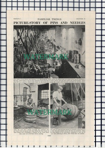 (94) Needle and Pin Making   Birmingham  - c.1950s Cutting