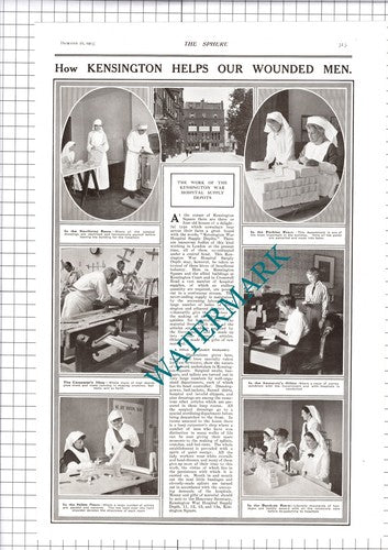 11 Kensington Square London War Hospital  / Royal Scots Lothian  WW1 - 1915 Page