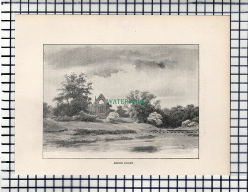 Bolton Priory -  c.1900 Book Print