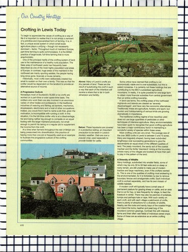 X1524) Isle Of Lewis Scotland Crofting    - 1986 Article