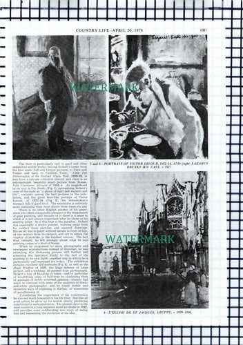 X1677) Walter Sickert Artist - 1978 Article