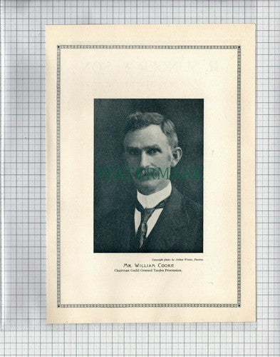 (5422) MR WILLIAM COOKE PRESTON Chairman Guild General Trades  - 1922