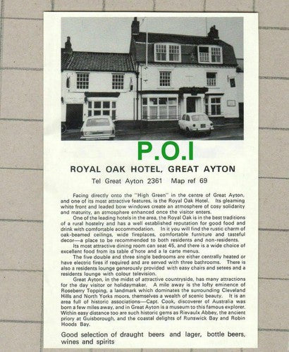 C1627) Royal Oak Great Ayton / Royal Oak Hunmanby -  c.1976 Clip