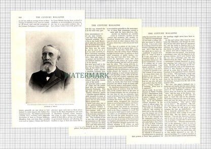 Andrew Dickson White USA Diplomat  - 1903 Article In Two Parts