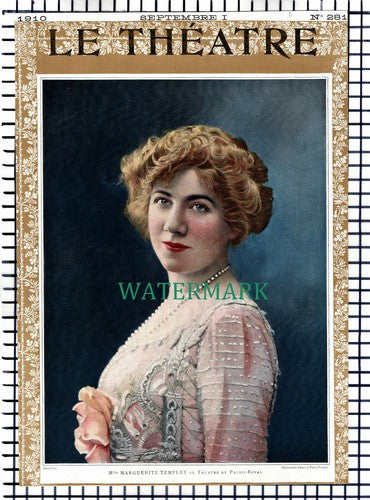X1596) Mme Marguerite Templey Theatre De Palais-Royal  - 1910 Book Print