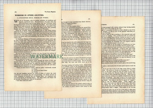 Worcester Royal Porcelain Works - 1899 Article