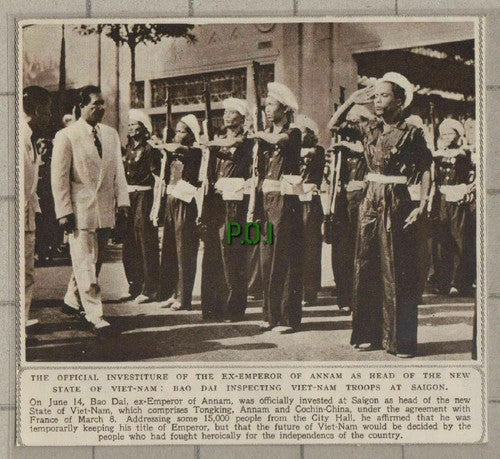 (C450) Bao Dai Ex Emperor of Annam At Saigon Vietnam   - 1949 Clip