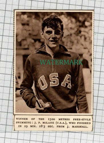 C2089) J P McLane USA Swimming Champion - 1948 Clip