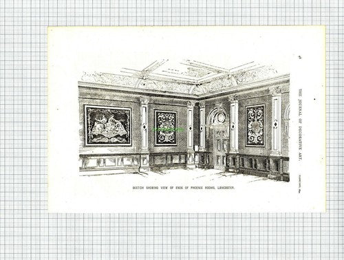 X751) Phoenix Rooms Lancaster J Meadowcroft & Son  - 1894 Article