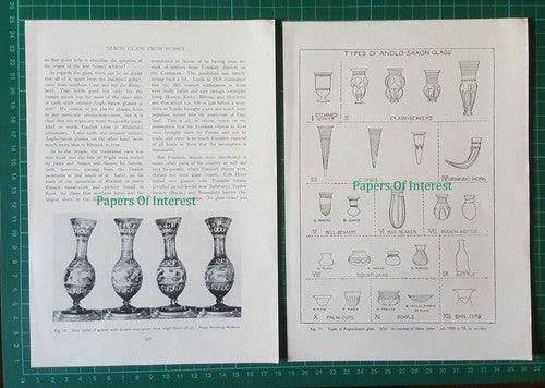 (6766) Saxon Glass From Sussex  - 1951 Article