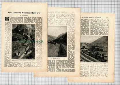 (8426) New Zealand Mountain Railways Raurimu Spiral - 1909 Article