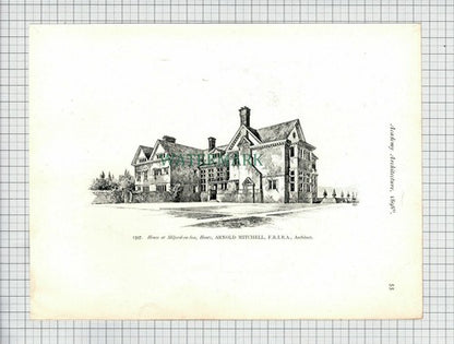 Milford-On-Sea Hampshire / Fittleworth Surrey Robert Balfour - 1898 Cutting