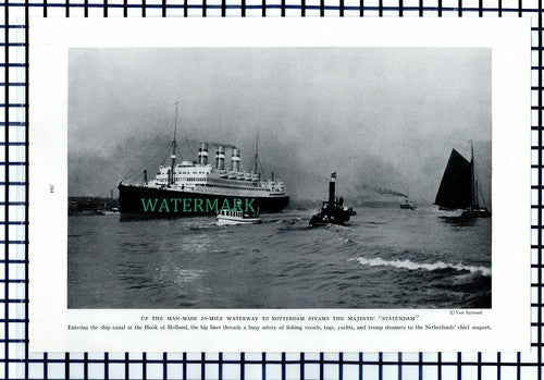 (7903) Ship STATENDAM / Rijks Museum Amsterdam Night Watch Rembrandt - 1940