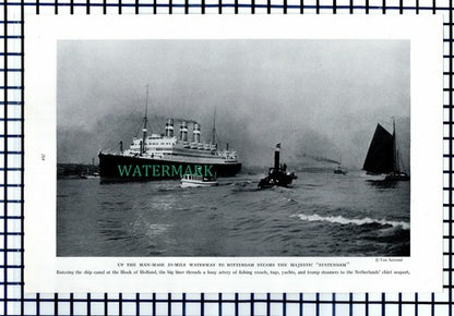 (7903) Ship STATENDAM / Rijks Museum Amsterdam Night Watch Rembrandt - 1940