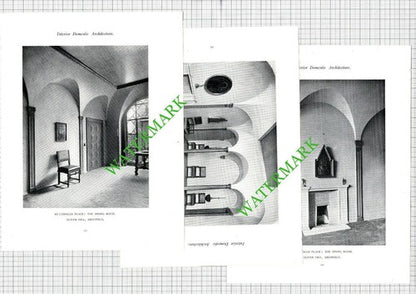 63 Cadogan Place London Oliver Hill Architect - c.1920s Book Prints X 3