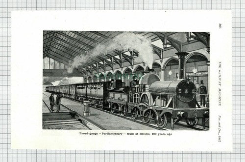 C7552) Bristol Railway Station Parliamentary / Pullman Midland Railway - 1947