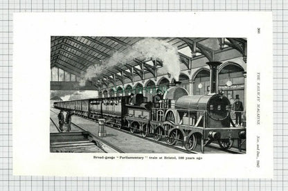 C7552) Bristol Railway Station Parliamentary / Pullman Midland Railway - 1947