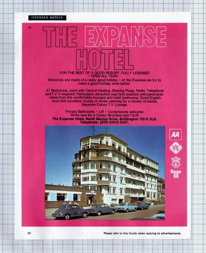 (5809) The Expanse Hotel Bridlington / The Spa Hotel N Atha -   1973 Clip
