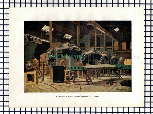 (8360) Hampden Bomber Planes Repaired At Derby WW2 - 1940s Book Print