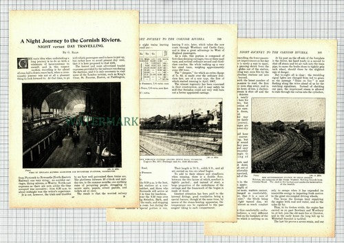 (105) Great Western Railway Cornish Riviera Express    - 1908 Article