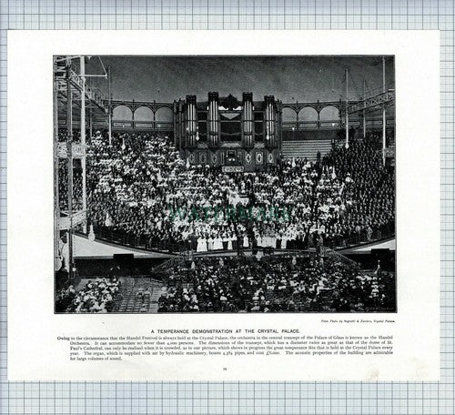 X1901) Westminster Abbey London / Crystal Palace Temperance - c.1900 Book Print