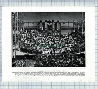 X1901) Westminster Abbey London / Crystal Palace Temperance - c.1900 Book Print