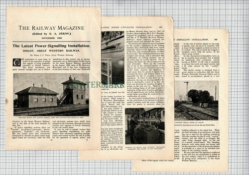 (7518) DIDCOT Great Western Railway Signal Box - 1905 Article