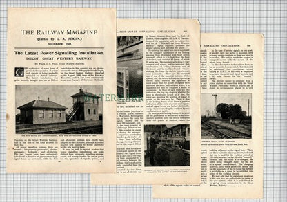 (7518) DIDCOT Great Western Railway Signal Box - 1905 Article