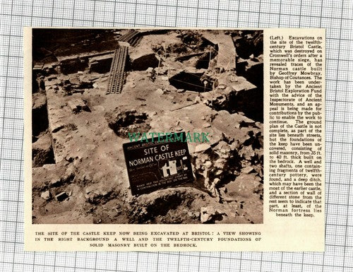 C2278) Bristol Castle Excavations - 1948 Clip