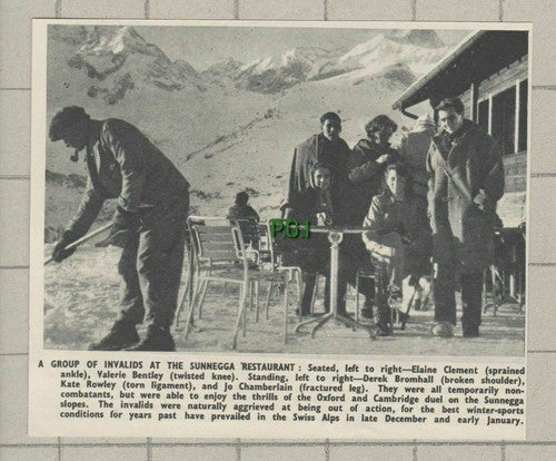 Sunnegga Switzerland Elaine Clement Derek Bromhall Jo Chamberlain 1951 Clipping
