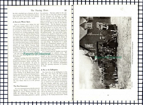 (6352) Mr William Howard Taft Sandringham House Ethel Warwick  - c.1909 Article