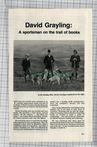 (C74)  David Grayling Books Rare Book Dealer Cumbria - 1979  Article