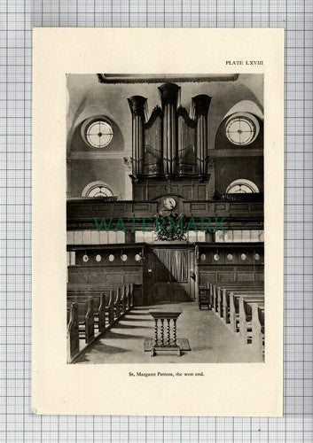 C7484) St Lawrence Jewry Church London St Margaret Pattens - 1948