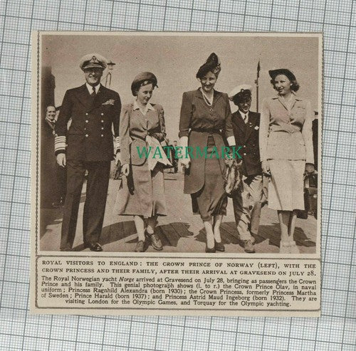 C2025) Royal Norwegian Yacht Norge Gravesend Crown Prince of Norway - 1948 Clip