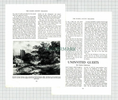 (6623) All Saints Church Rectory Hastings Richard Life - 1954 Article