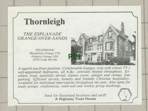 (5368) Thornleigh The Esplanade Grange Over Sands -  c.1970s Clip