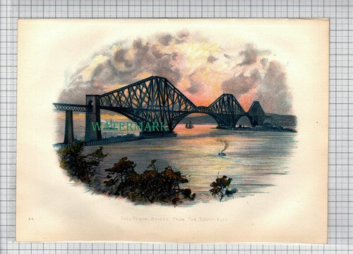 (8344) FORTH BRIDGE   - c.1910 Print