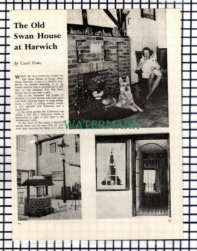 (8374) The Old Swan House Harwich Essex Ray Colbourne - 1967 Cutting