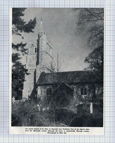 (5318) Parish Church St Mary At Runwell Essex  - 1969 Clip