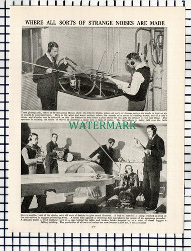 (7252) Broadcasting House Effects Studio Radio - c.1940s Picture Article