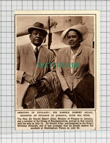 C2844) Sir Harold Egbert Allan Minister of Finance Jamaica - 1948 Clip