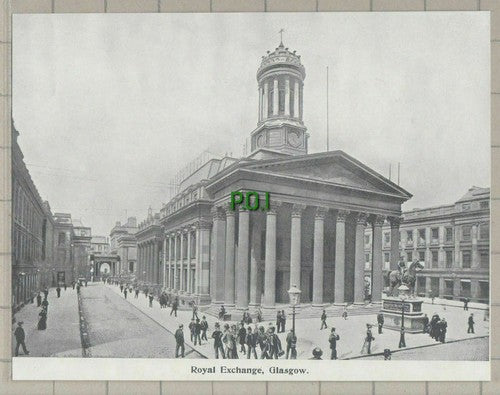 (5656) Royal Exchange Glasgow    - c.1900 Paper Cutting