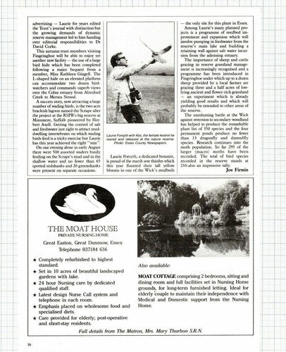(5927) Fingringhoe Wick Nature Reserve Essex Laurie Forsyth -  1987 Article