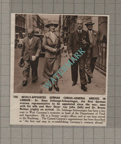 C3445) Dr Hans Schlange Schoeningen Herr Oscar von John Bruno Richter 1950 Clip