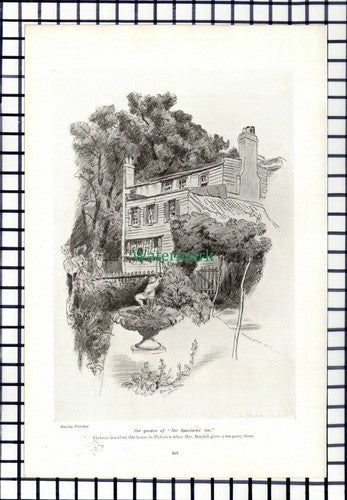 C6302) Frognal House Hampstead  /   Spaniards Inn  - c.1909 Print