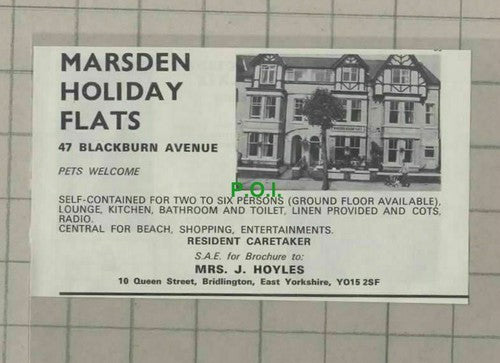 C2010) Bridlington Holiday Flats Marsden Hoyles / Windsors Flats - 1973 Clip